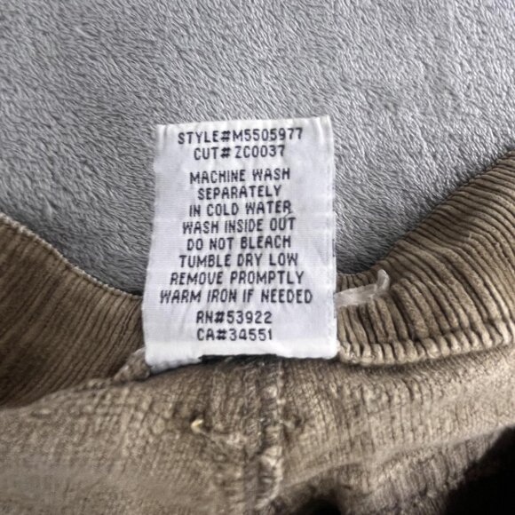 Z Cavaricci Pants Womens 12 Brown Corduroy Straight Leg Stretch Retro Y2K Style - Picture 13 of 16